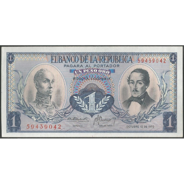 Billete de 1 Peso 12 oct 1970 BGW069