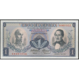 Billete de 1 Peso 7 ago 1971 BGW072