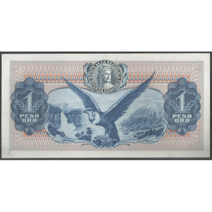 Billete de 1 Peso 20 jul 1972 BGW074 reverso