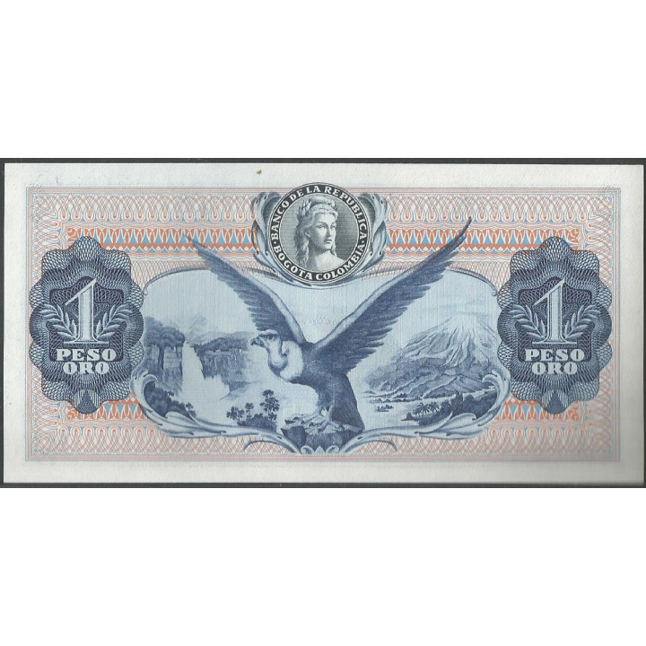 Billete de 1 Peso 7 ago 1974 BGW079 reverso