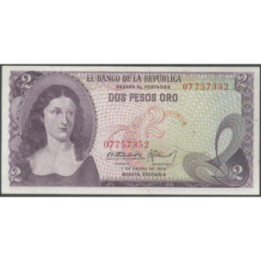 Billete de 2 Pesos 1 ene 1972 BGW093