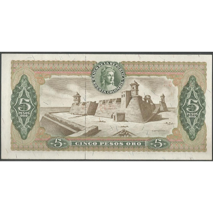 Billete de 5 Pesos 1 May 1963 BGW127 reverso