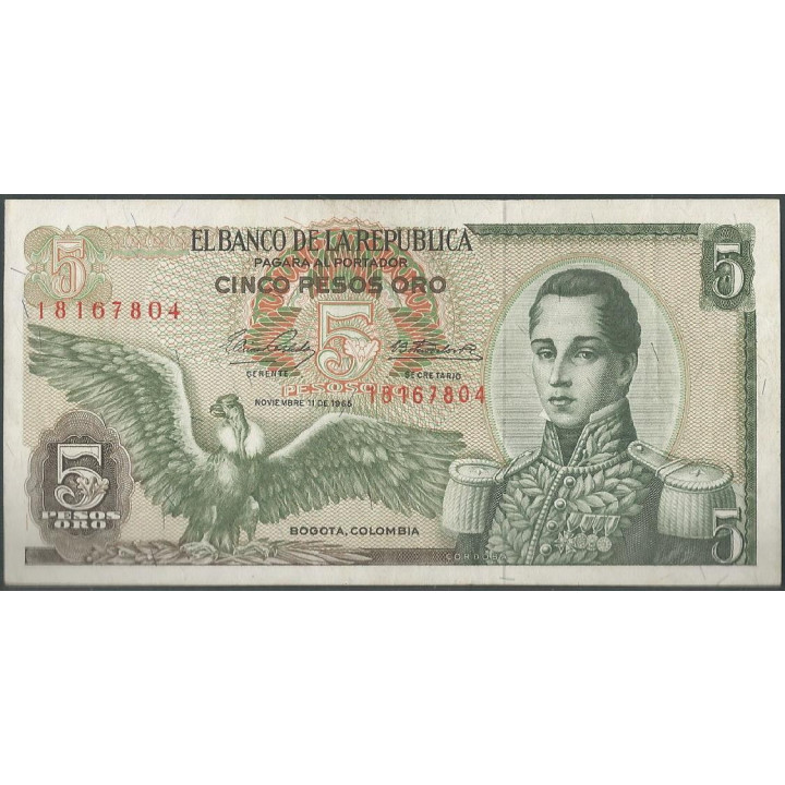 Billete de 5 Pesos 11 Nov 1965 BGW130