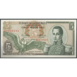 Billete de 5 Pesos 12 Oct 1967 BGW132