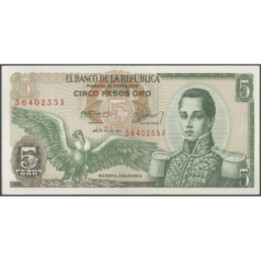 Billete de 5 Pesos 20 jul 1971 BGW136