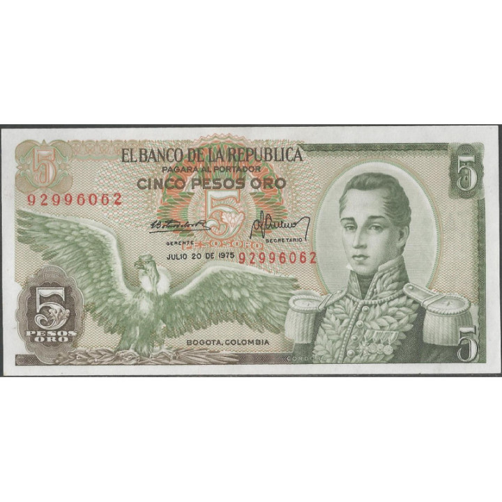Billete de 5 Pesos 20 Jul 1975 BGW143