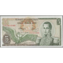 Billete de 5 Pesos 20 Jul 1977 BGW147