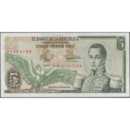 Billete de 5 Pesos 1 Ene 1981BGW158