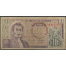 Billete de 10 Pesos 20 Jul 1965 BGW182