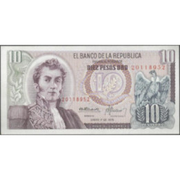 Billete de 10 Pesos 1 ene 1978 BGW202