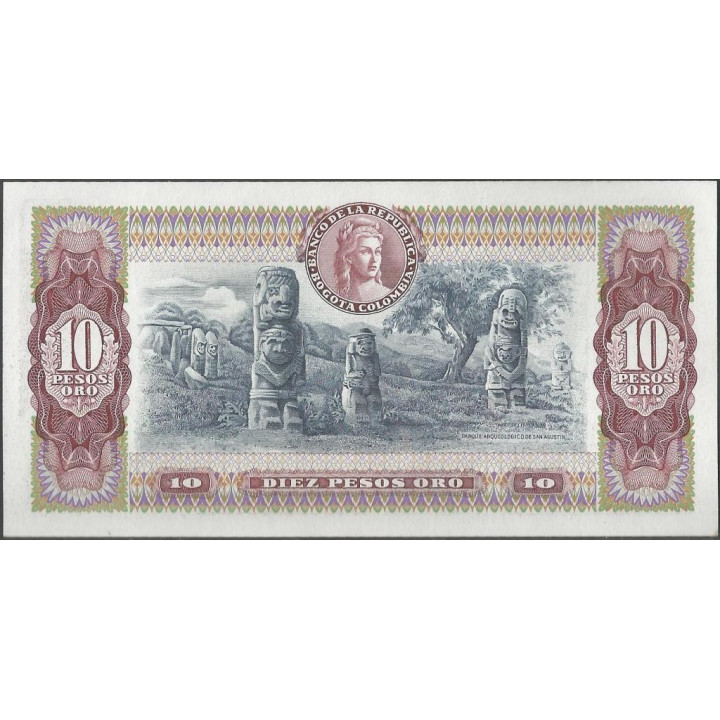 Billete de 10 Pesos 1 ene 1978 BGW202 reverso