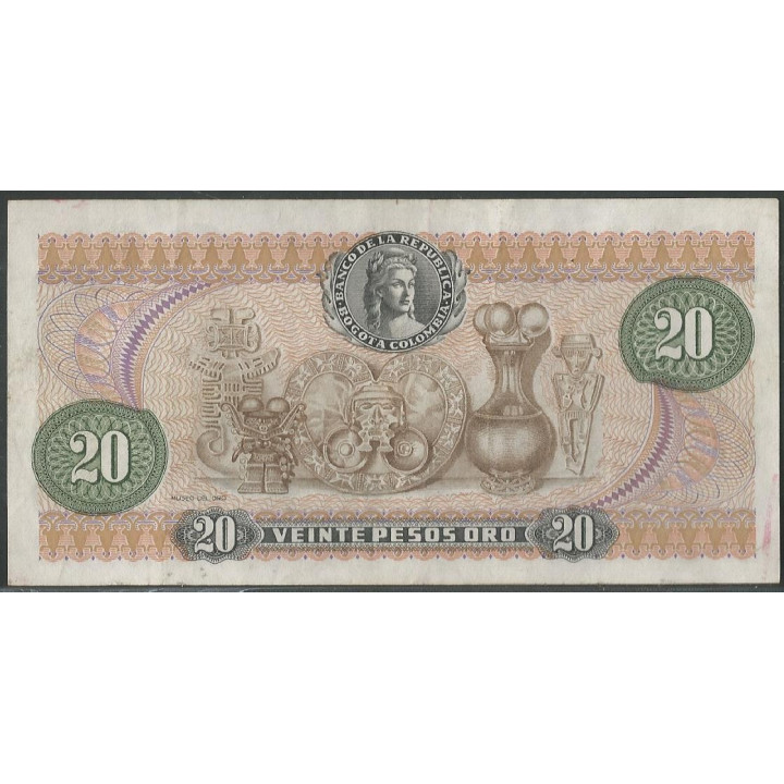 Billete de 20 Pesos 1 Abr 1979 BGW238 reverso