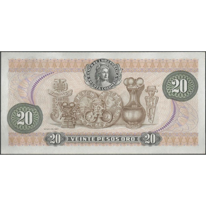 Billete de 20 Pesos 1 Ene 1981 BGW240 reverso