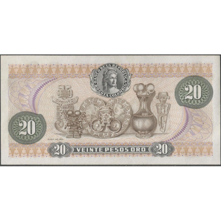 Billete de 20 Pesos 1 Ene 1982 BGW242 reverso