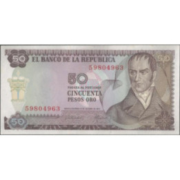 Billete de 50 Pesos 12 Oct 1970 BGW263