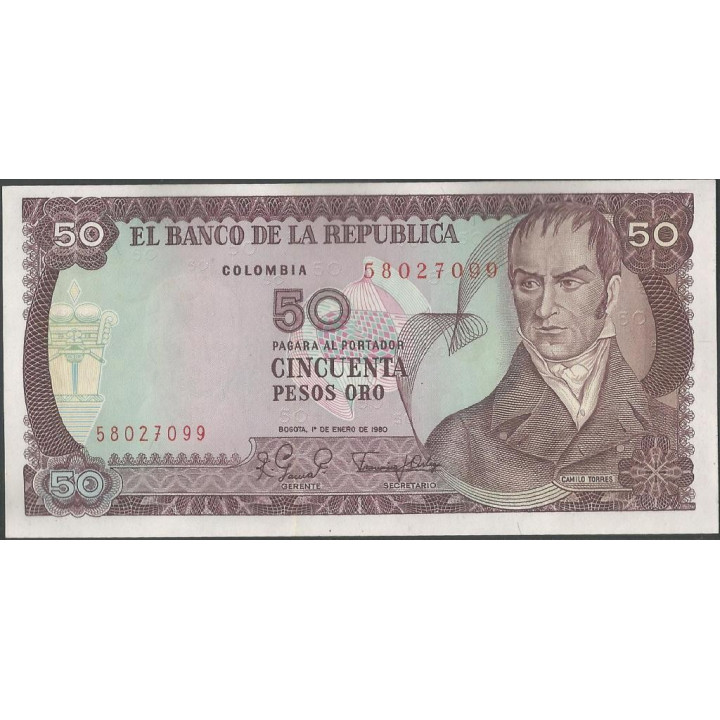 Billete de 50 Pesos 1 Ene 1980 BGW268