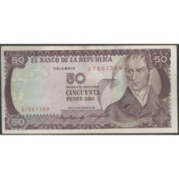 Billete de 50 Pesos 12 oct 1984 BGW274