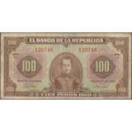 Billete de 100 Pesos 1 Ene 1950 BGW288