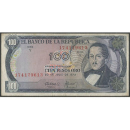 Billete de 100 Pesos 20 Jul 1973 BGW303