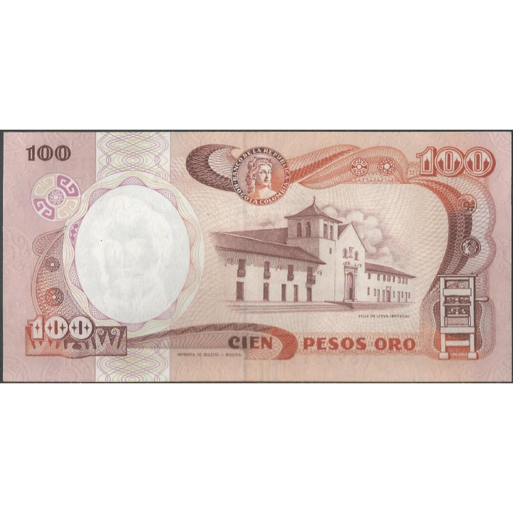Billete de 100 Pesos 1 Ene 1987 BGW325 reverso