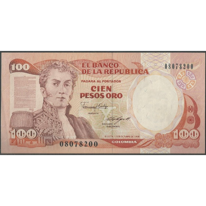 Billete de 100 Pesos 12 Oct 1988 BGW327