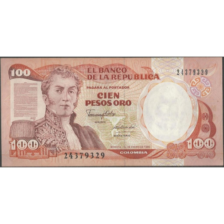 Billete de 100 Pesos 1 Ene 1990 BGW331
