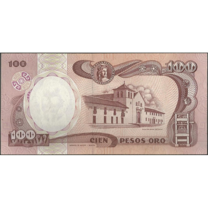 Billete de 100 Pesos 1 Ene 1990 BGW331 reverso