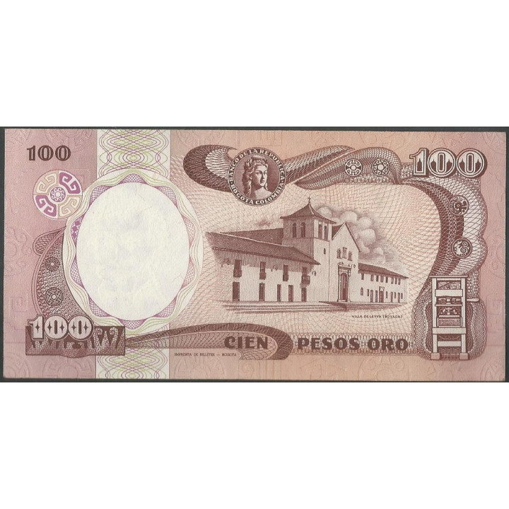 Billete de 100 Pesos 1 Ene 1991 BGW333 reverso