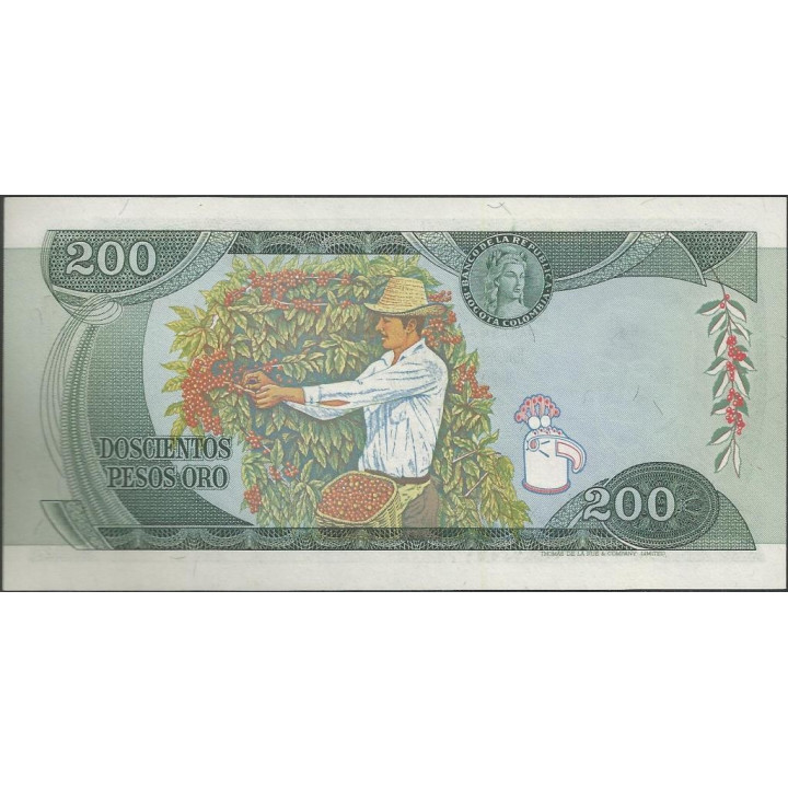 Billete de 200 Pesos 20 Jul 1978 BGW343 reverso