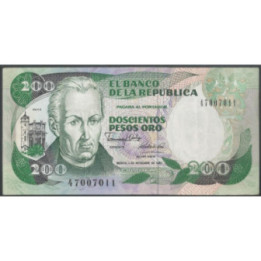 Billete de 200 Pesos 1 Nov 1989 BGW370