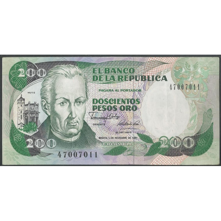 Billete de 200 Pesos 1 Nov 1989 BGW370