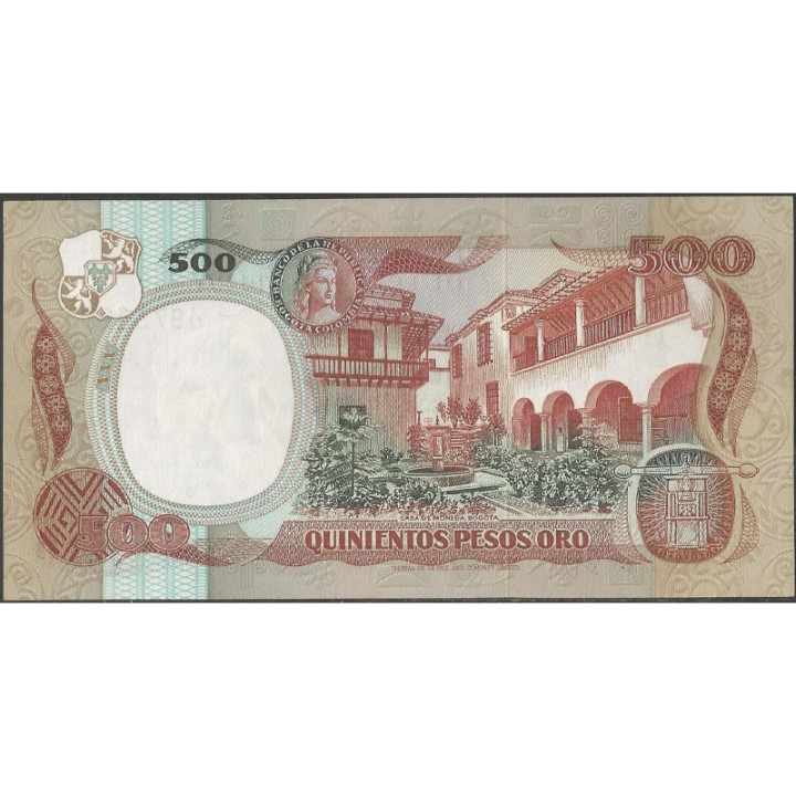 Billete de 500 Pesos 20 Jul 1981 BGW392 reverso