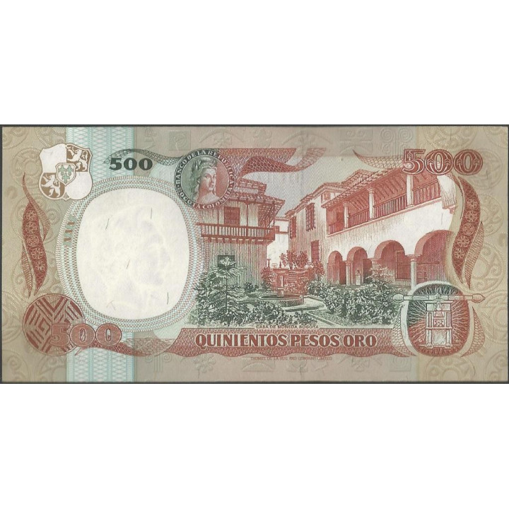 Billete de 500 Pesos 20 Jul 1984 BGW394 reverso