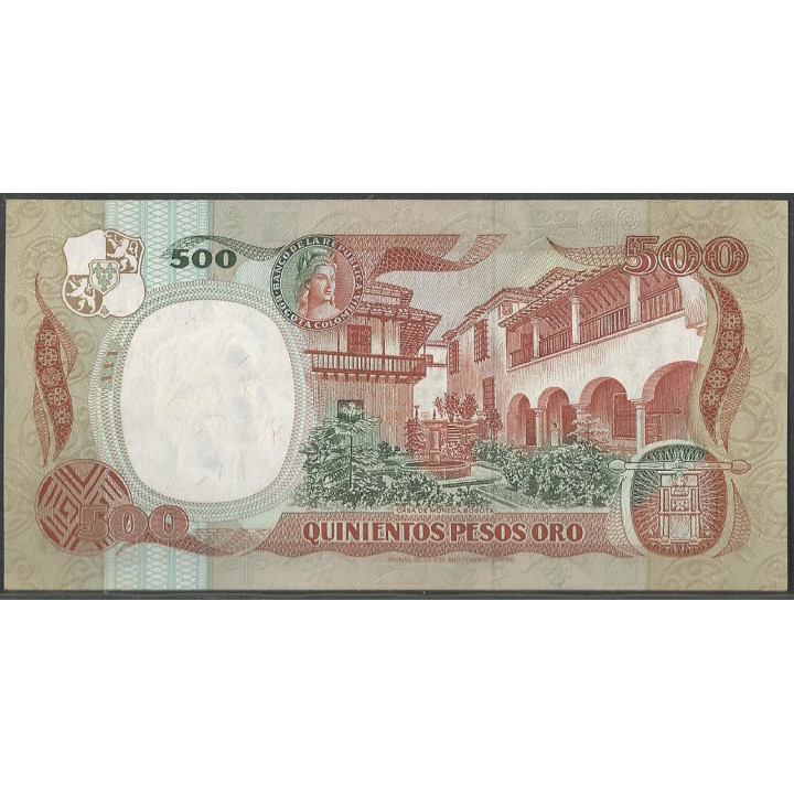 Billete de 500 Pesos 12 Oct 1985 BGW396 reverso
