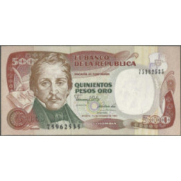 Billete de 500 Pesos 12 Oct 1990 BGW405