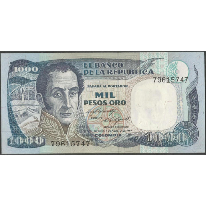 Billete de 1.000 Pesos 7 Ago 1984 BGW414