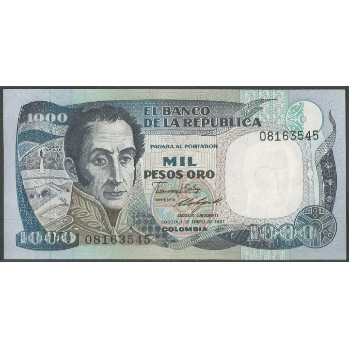 Billete de 1.000 Pesos 1 Ene 1987 T.D.L.R. BGW416