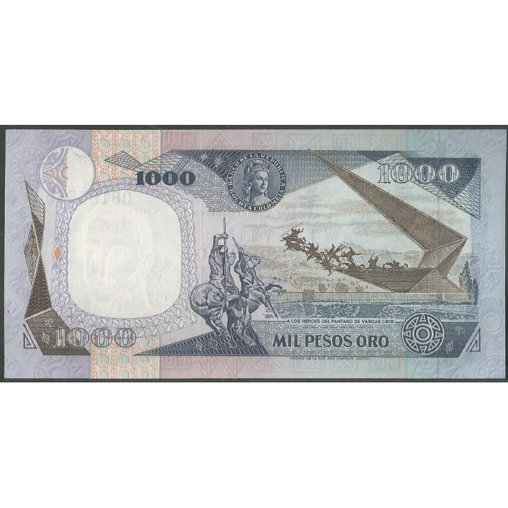 Billete de 1.000 Pesos 1 Ene 1987 T.D.L.R. BGW416 reverso