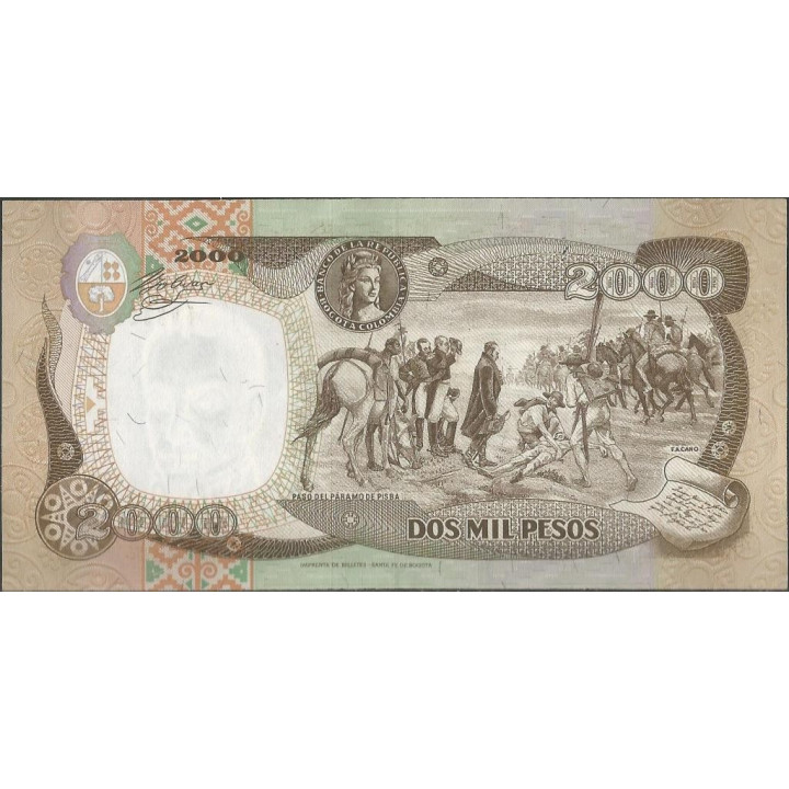 Billete de 2.000 Pesos 1 Nov 1994 BGW460 reverso