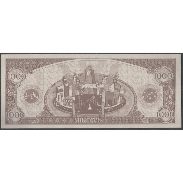 Billete de 1.000 Divis Divercity reverso