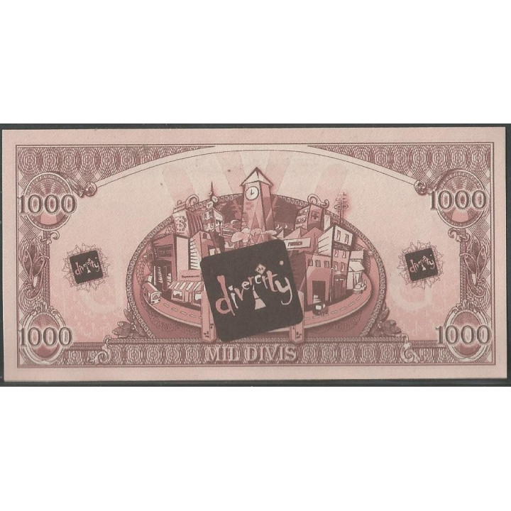 Billete de 1.000 Divis Divercity reverso