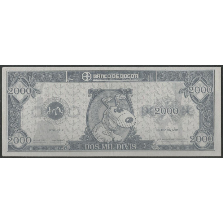 Billete de 2.000 Divis Gris Divercity