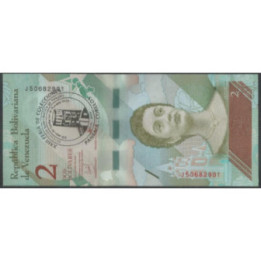 Billete de 2 Bolivares Asonumpa - Panama XXIII Feria de Colecciones