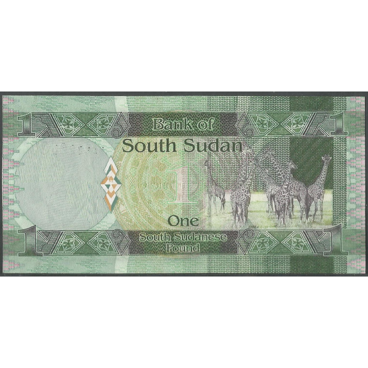 Sudan del Sur 1 Pound ND2011 P5 reverso