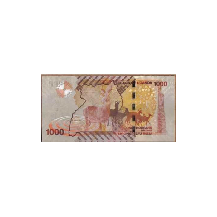 Uganda 1.000 Shillings 2013 P49b reverso