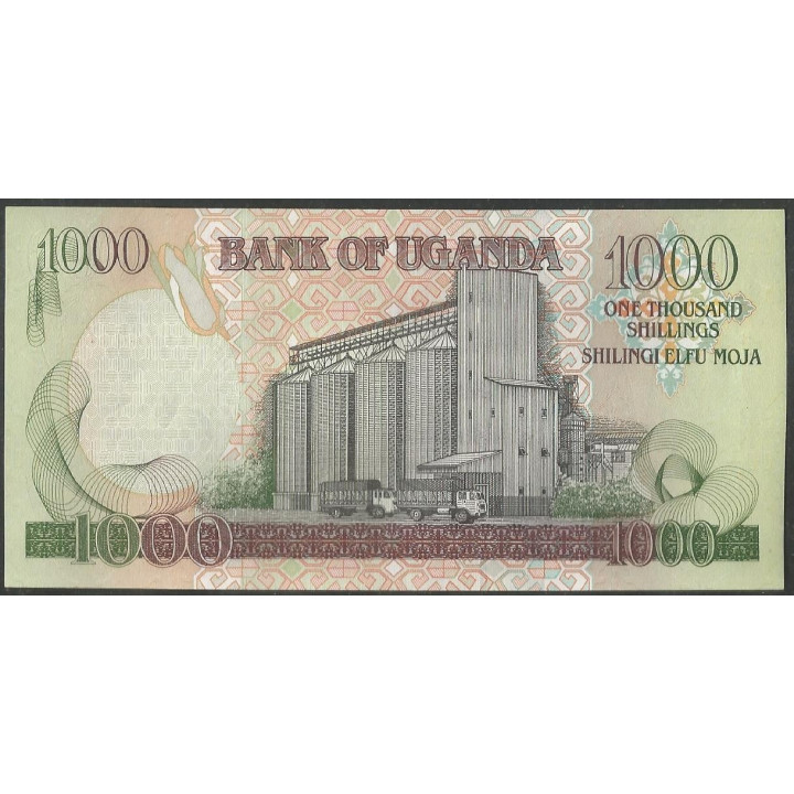 Uganda 1.000 Shillings 1996 P36c reverso