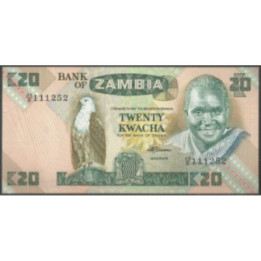 Zambia 20 Kwacha ND1980-88 P27e