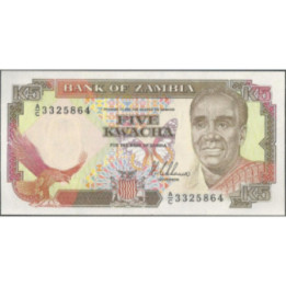 Zambia 5 Kwacha ND1989 P30a