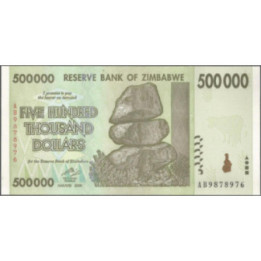 Zimbabwe 500.000 Dollars 5 Nov 2008 P76
