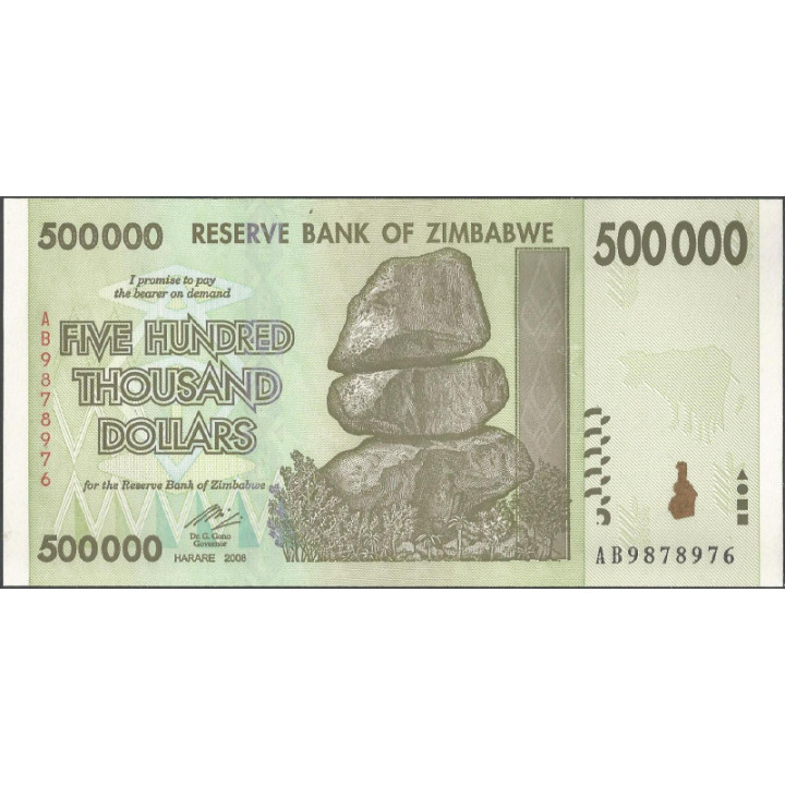 Zimbabwe 500.000 Dollars 5 Nov 2008 P76